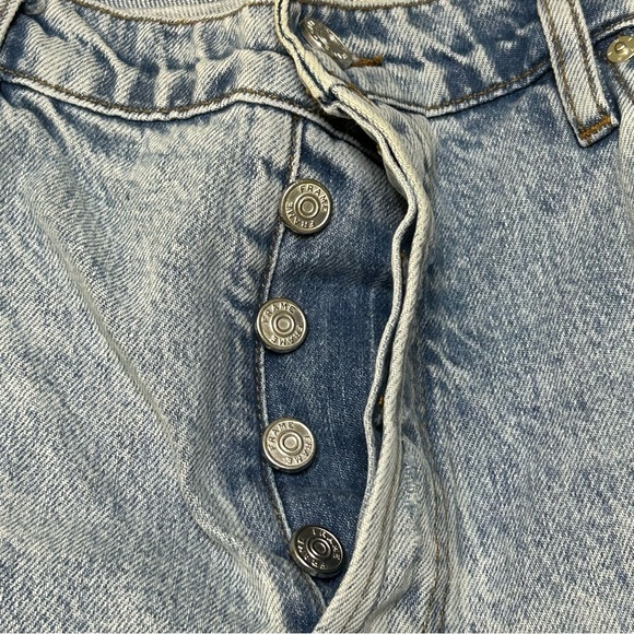 Frame Women’s Denim Blue Straight Jeans Le Slouch Casual Distressed Sz 32 - Picture 8 of 14